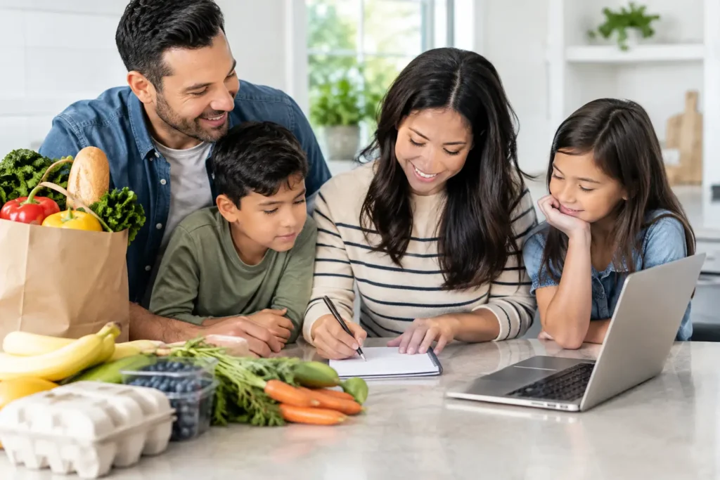 A Grocery Budget Example for a Family of Four